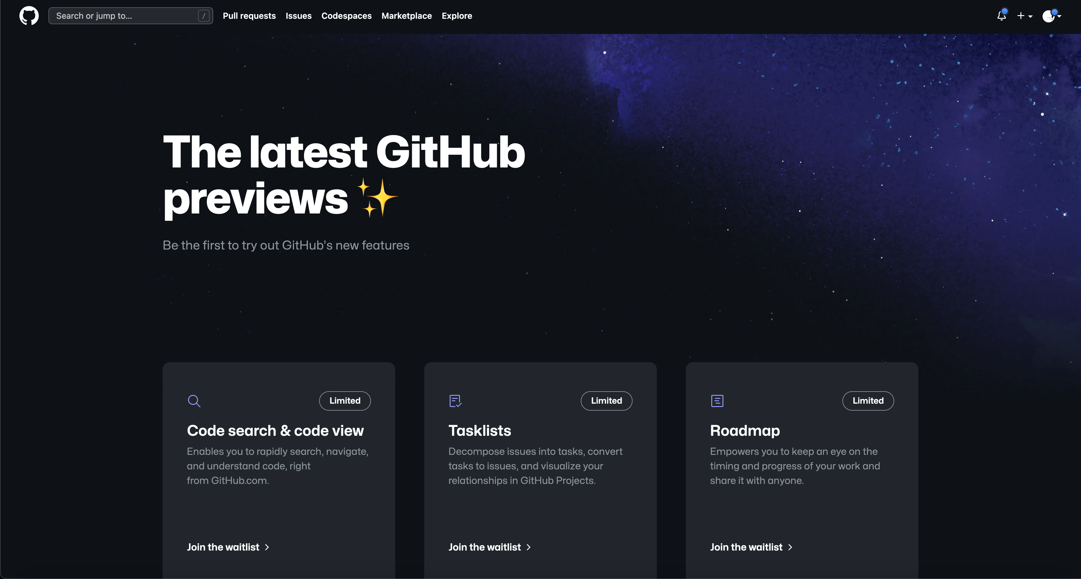 The latest GitHub previews
